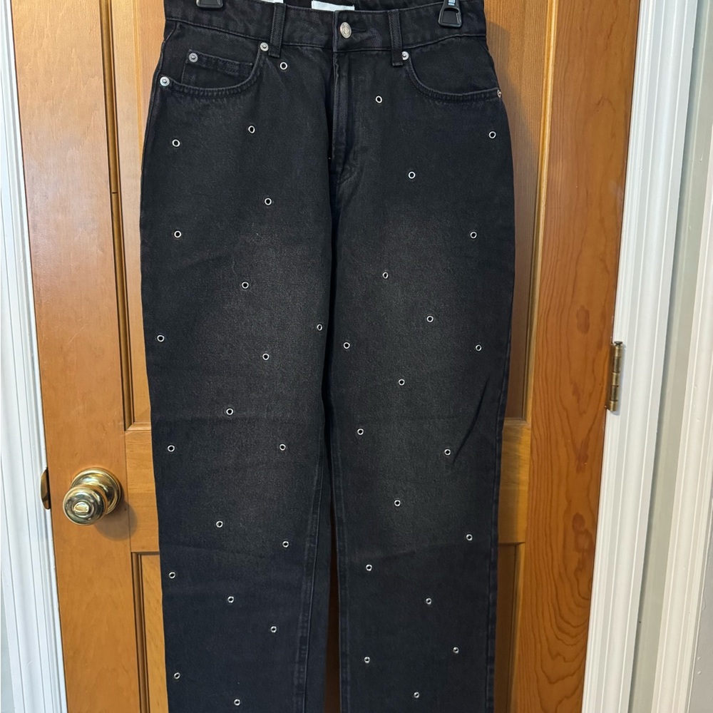 H&M Black High Waist Mom Jeans